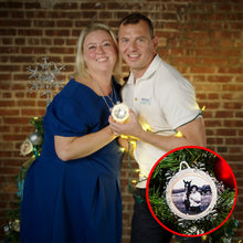 Load image into Gallery viewer, TWISTMAS LIGHTS CUSTOM PHOTO ORNAMENTS (8 PACK)