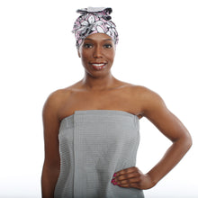 Load image into Gallery viewer, WRAPPEROO CONVERTIBLE HAIR TOWEL &amp; STYLING CAPE
